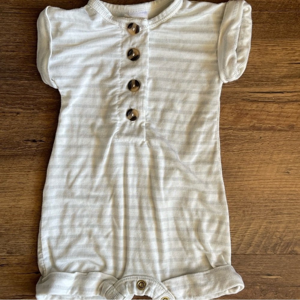 Lou Lou & Company White Striped One Piece